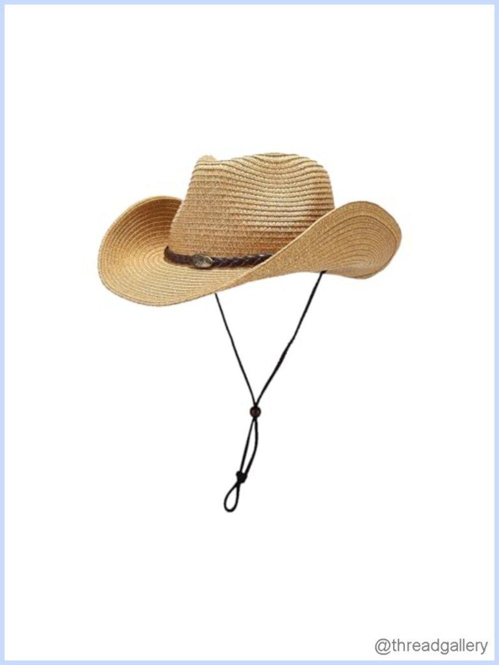Woven Straw Cowboy Hat Shapeable Brim Sun Hat for Beach Vacation